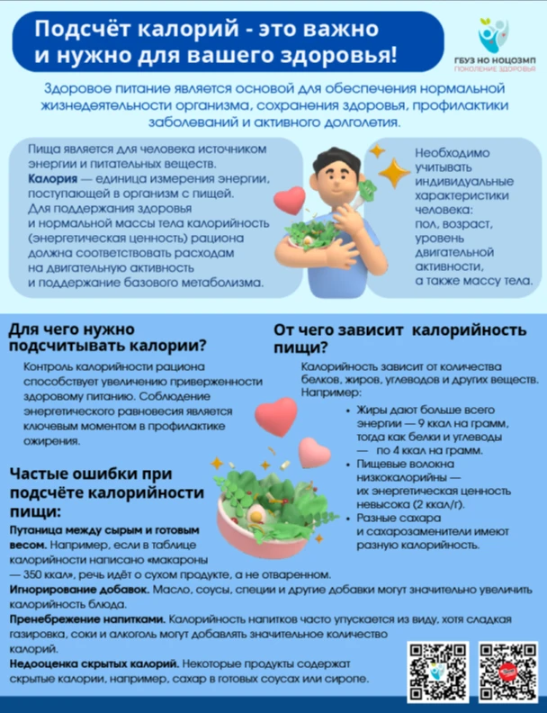 Сохраняем вес, считая калории